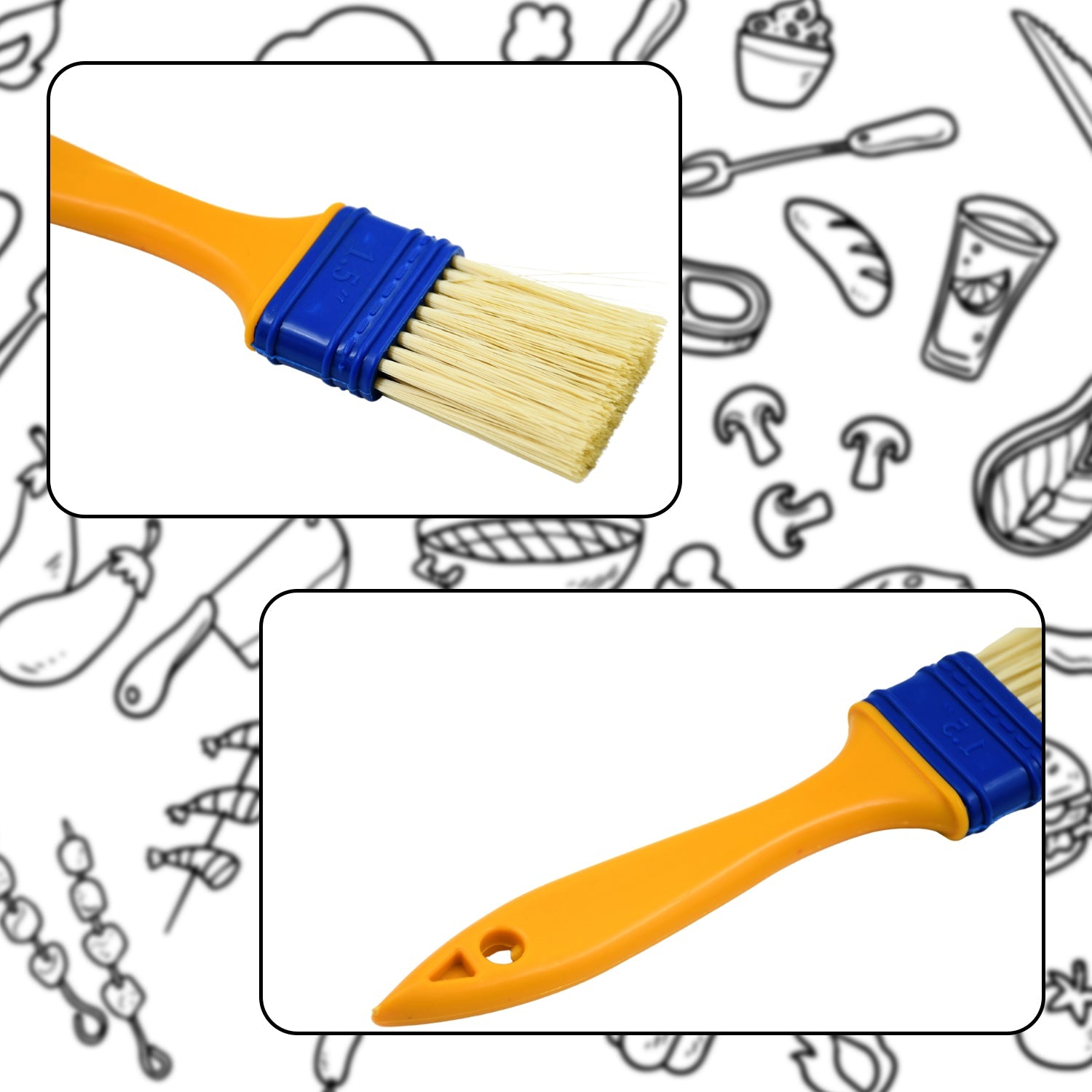 8721 Multifunction Basting Brush for Cooking Pastry Brush Baking Food Butter Brush Dusting Brush for Cooking Grease Brush for Baking Dishwasher Safe Grilling / Hairbrush / Corn (2 Pcs Set) 8721 Multifunction Basting Brush for Cooking Pastry Brush Baking Food Butter Brush Dusting Brush for Cooking Grease Brush for Baking Dishwasher Safe Grilling / Hairbrush / Corn (2 Pcs Set)